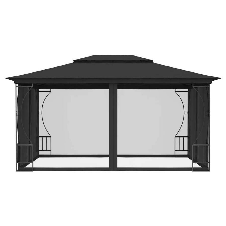 vidaXL Pavillon mit Netz Anthrazit B/T/H: 400 x 300 x 265 cm - Bild 2