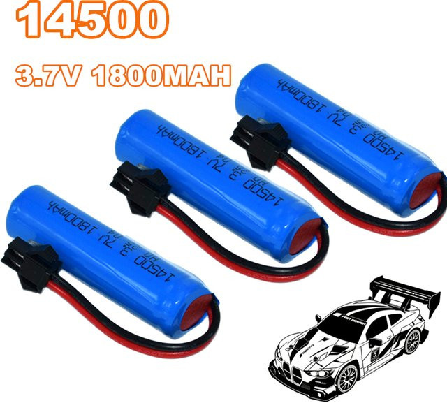TERFPV Li-Ionen-Akku 1800mAh 3,7V für SG204PRO 1:24 RC Auto und 1:16/1:20 Offroad RC Boot, Blau - Bild 1