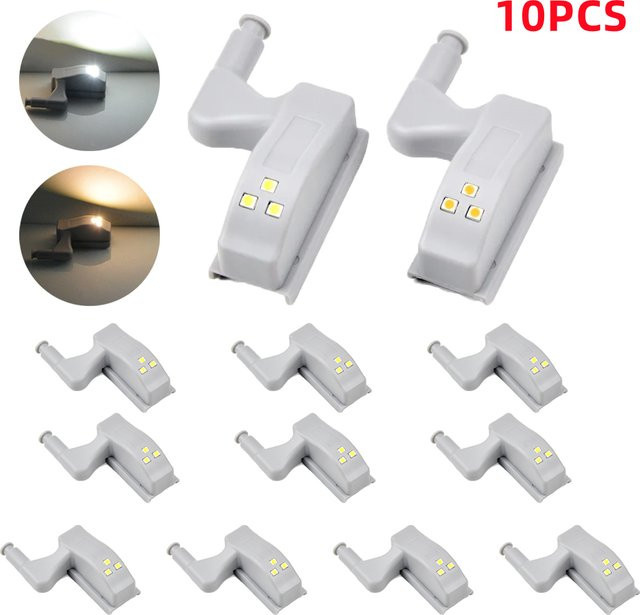 CHNAITEKE 10er Set LED Schrankbeleuchtung mit Bewegungssensor, Warmweiß, Nachtlicht für Kleiderschrank und Möbel - Bild 1