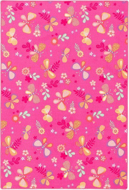 Snapstyle Kinder- und Spielteppich, handgetuftet, rechteckig, Multicolour Pink, aus Polypropylen, pflegeleicht und unterfahrheizunggeeignet - Bild 1