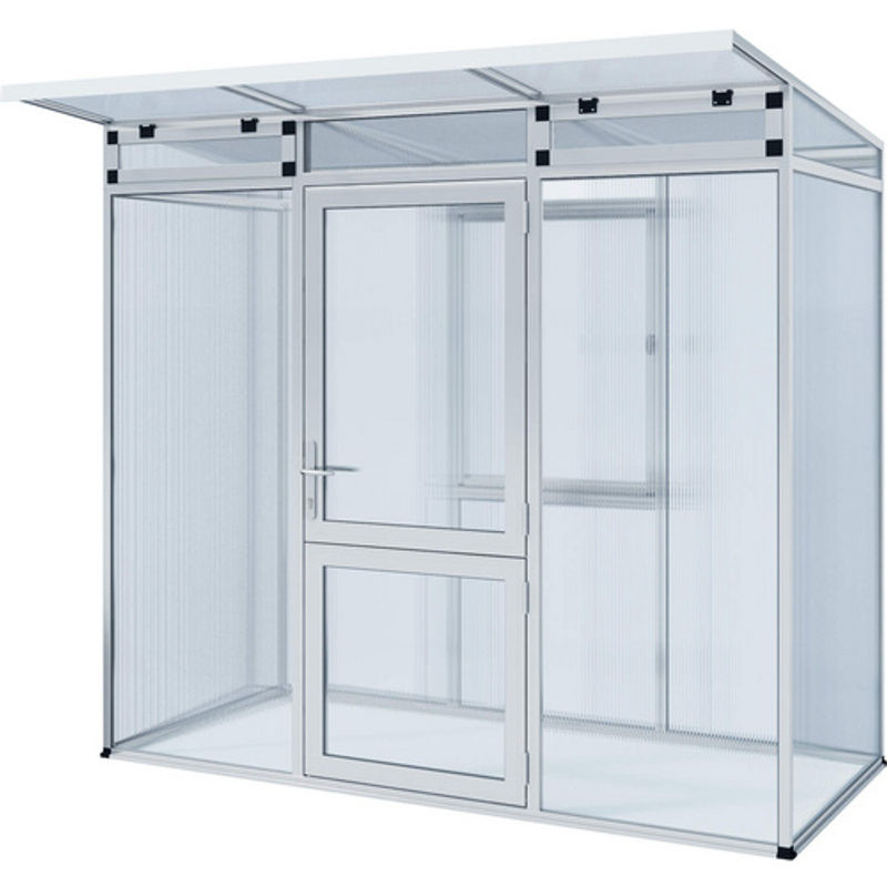 KGT Gewächshaus Linea in Silber mit 2,6 m² Fläche und 10 mm HKP - Bild 7