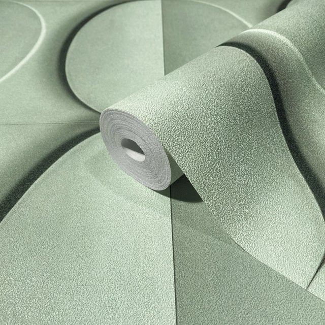 Marburg Vliestapete Modern Geometric in Grün mit FSC-Zertifizierung - Bild 1