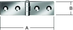 VORMANN Tischband Klavierband aus verzinktem Stahl in Silber, B: 20 mm, L: 120 mm - Bild 1