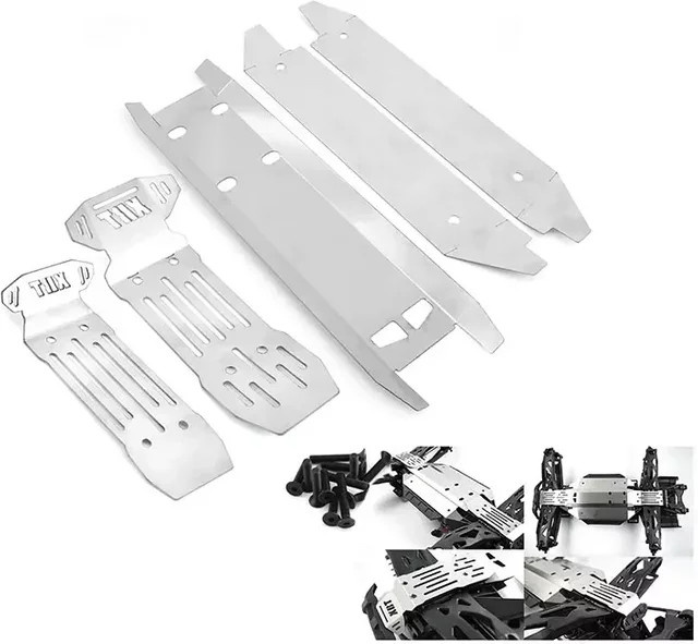 Traxxas Chassis-Rüstungsschutz, 5-teiliges Set, Metall, Grau - Bild 1