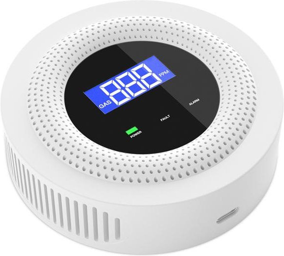 Tuya Wifi Gasleckerkennungsgerät mit Live-Sprachaufforderung und APP-Fernalarm in Bunt und Weiß - Bild 1