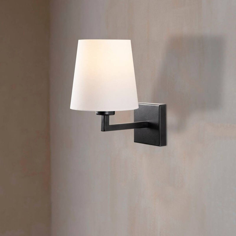 Opviq Wandleuchte in Schwarz und Weiss aus Metall mit E27 Fassung, B/H/T: 24 x 30 x 18 cm - Bild 4