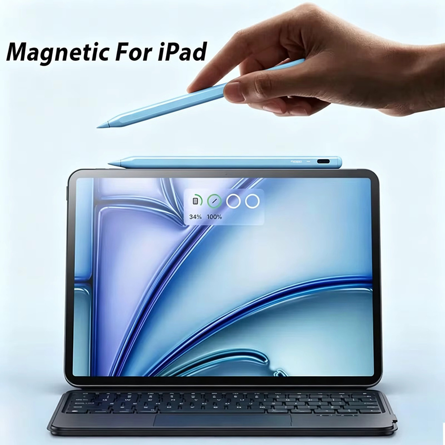Metapen A8 Stylus-Stift für Apple Pencil 2018-2026 mit 4-Minuten-Schnellladung und magnetischer Befestigung für iPad Pro, Air und Mini 5./6. Generation in Blau - Bild 2