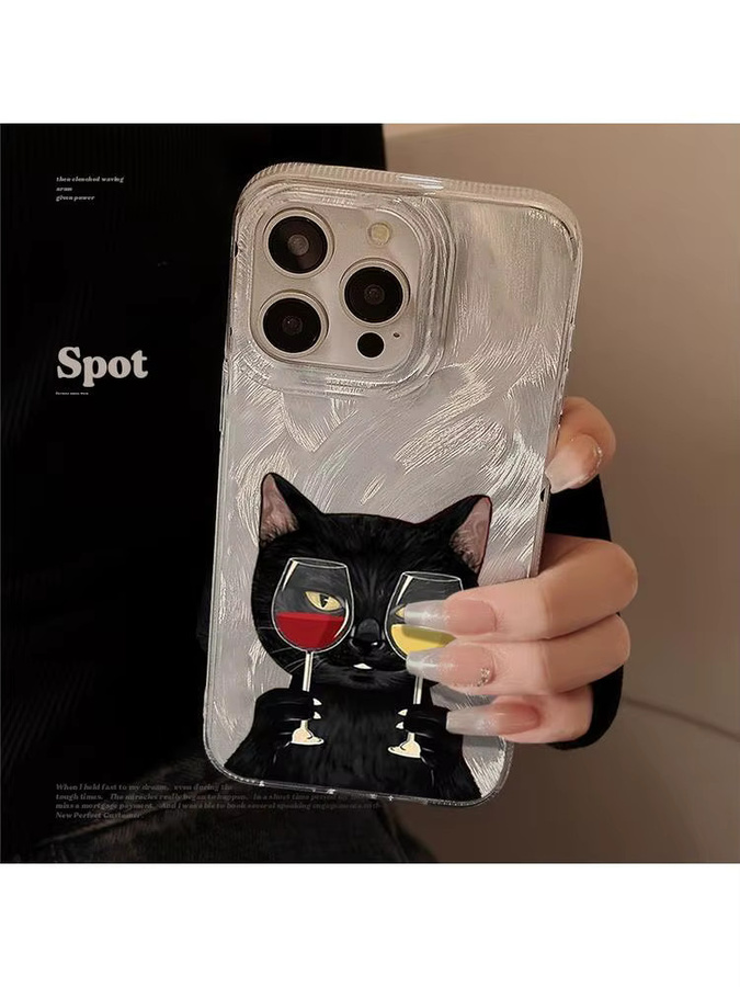 Stoßfeste Katzen-Handyhülle für Apple iPhone in Transparent - Bild 5