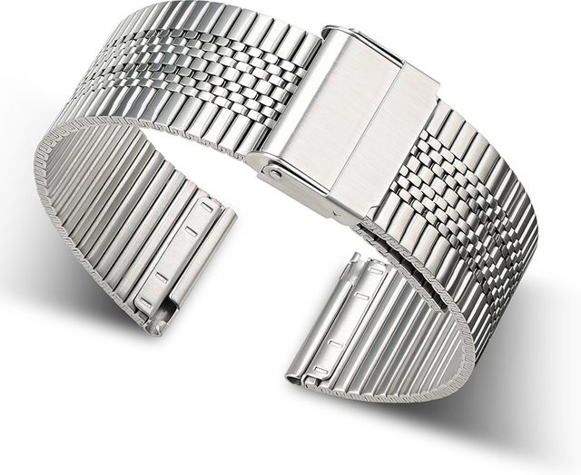 strapfreak Uhrenarmband Edelstahl, Silber, 20 mm, 22 mm, Unisex - Bild 1