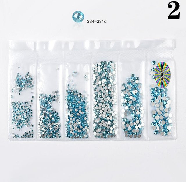 Yaye Zahn-Strasssteine Dental-Kristall, 6 Fächer - Bild 1