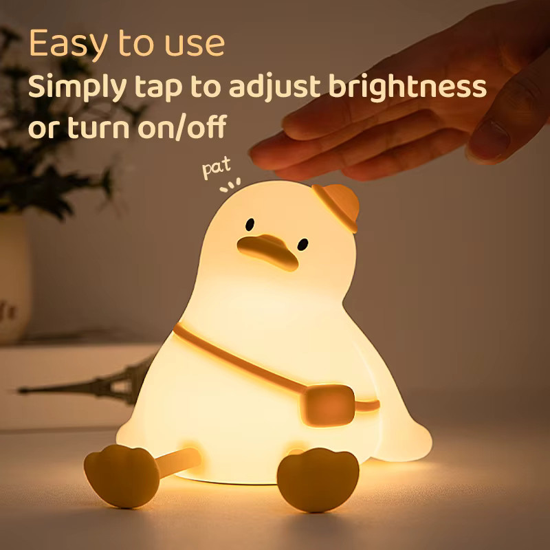 GGBEE Ente Silikon Nachtlicht LED Tischlampe für Kinderzimmer und Schlafzimmer - Bild 2