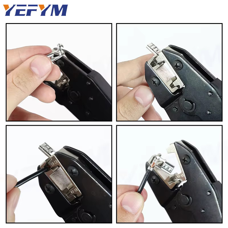 YEFYM Crimpzange HS-056FL für isolierte Flachsteckhülsen 0,5-2,5mm2 (20-13AWG) mit Buchsen 4,8, 6,3 mm - Bild 6