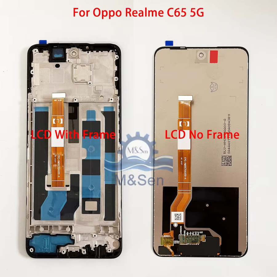 Original IPS LCD Display Bildschirm mit Rahmen und Touch Panel für Oppo Realme C63 4G, Realme C65 4G/5G und Realme C61 RMX3939 in Schwarz - Bild 2