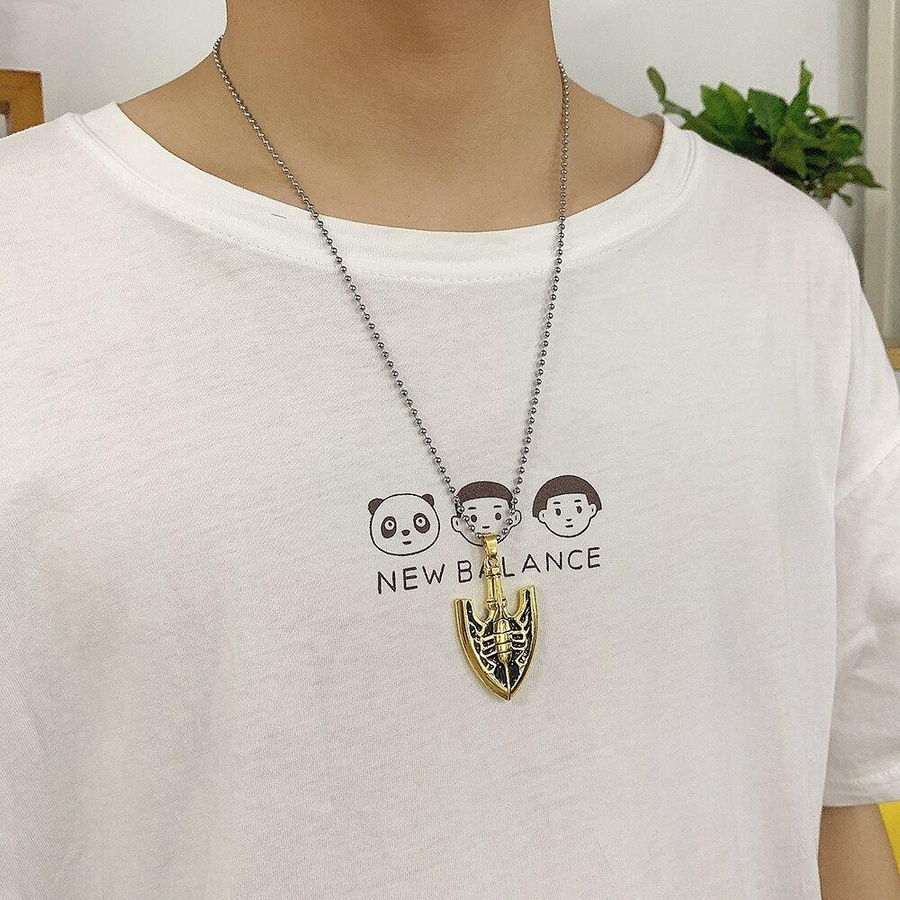 Nakahara Halskette, Pfeil Anhänger, Zinklegierung, Gold, Unisex - Bild 1