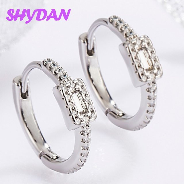 SHYDAN Creolen 925 Silber, Zirkonia, Damen und Mädchen - Bild 1