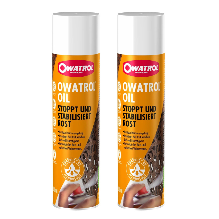 OWATROL OIL Rostschutz Öl Spray als Grundierung für Metall und Kfz, transparent, 2 x 0,3 l - Bild 2