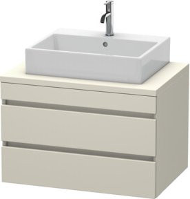 Duravit Waschtischunterschrank DuraStyle in Tau Beige mit 2 Schubkästen für Konsole, Breite: 80 cm, Tiefe: 54,8 cm, Höhe: 51,2 cm - Bild 1