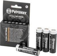 Petromax Li-Ion Akkus 18650, 3.450mAh, 4er Set, Schwarz mit USB-C Anschluss - Bild 1
