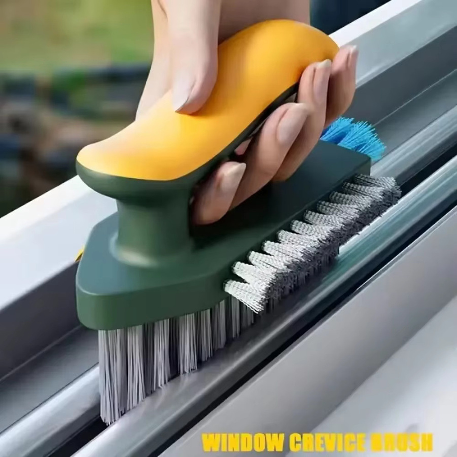 VTMANMNS 4-in-1 Multifunktionale V-förmige Fugenreinigungsbürste als Eckschrubber für Küche, Bad und Fliesen in Grün und Multicolour - Bild 5