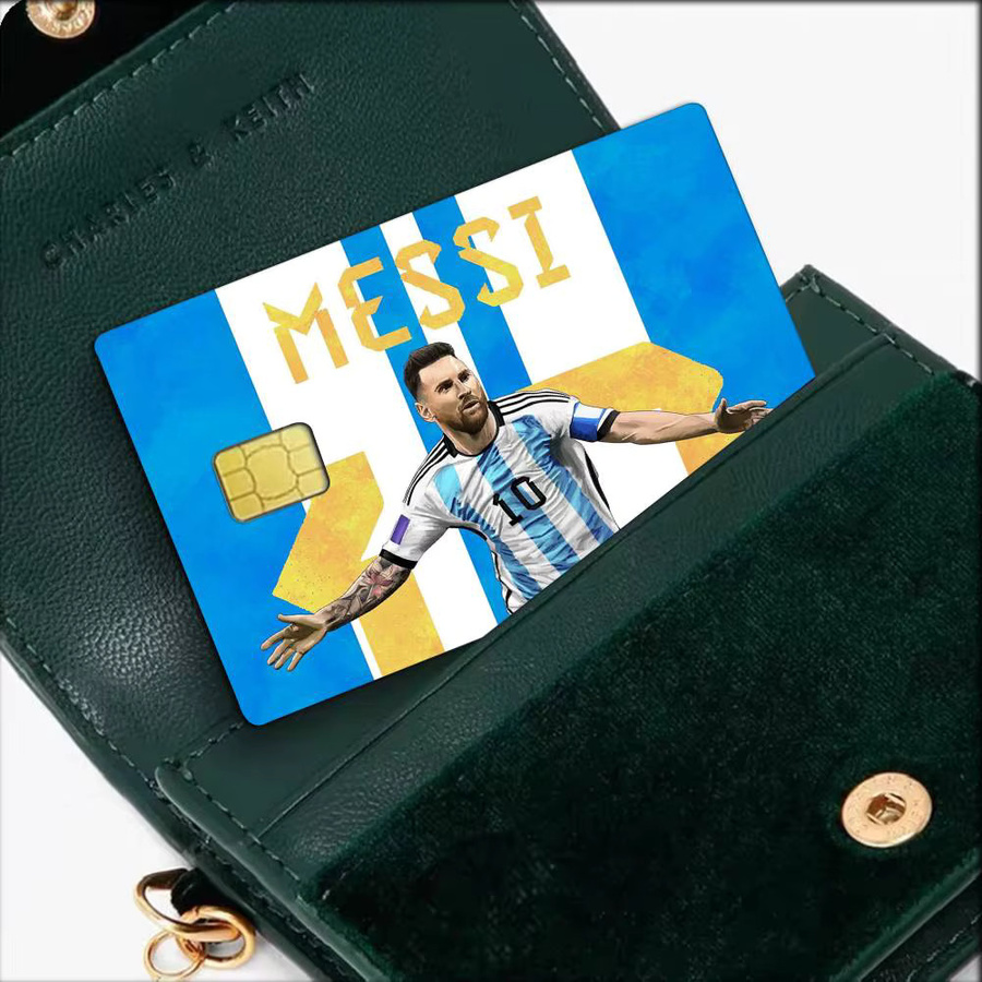 Wasserdichter Kreditkarten-Aufkleber mit Lionel Messi Design in Multicolour - Bild 2