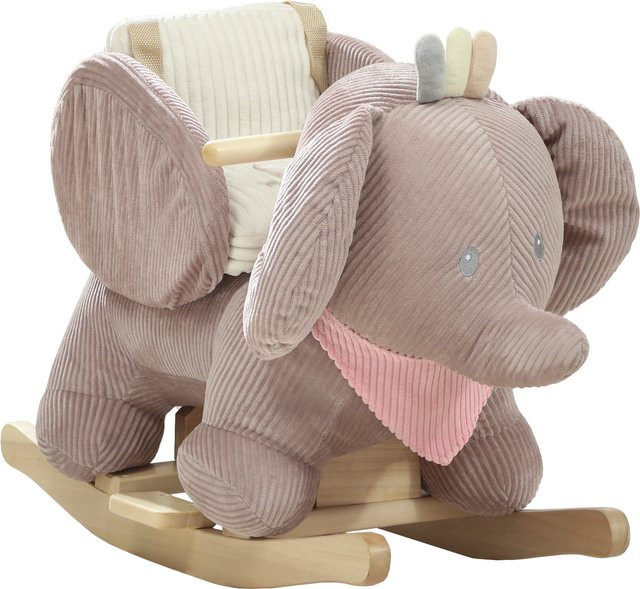 Aosom Elefant-Schaukel, Schaukeltier, interaktive Tiergeräusche, ab 1,5 Jahre - Bild 1