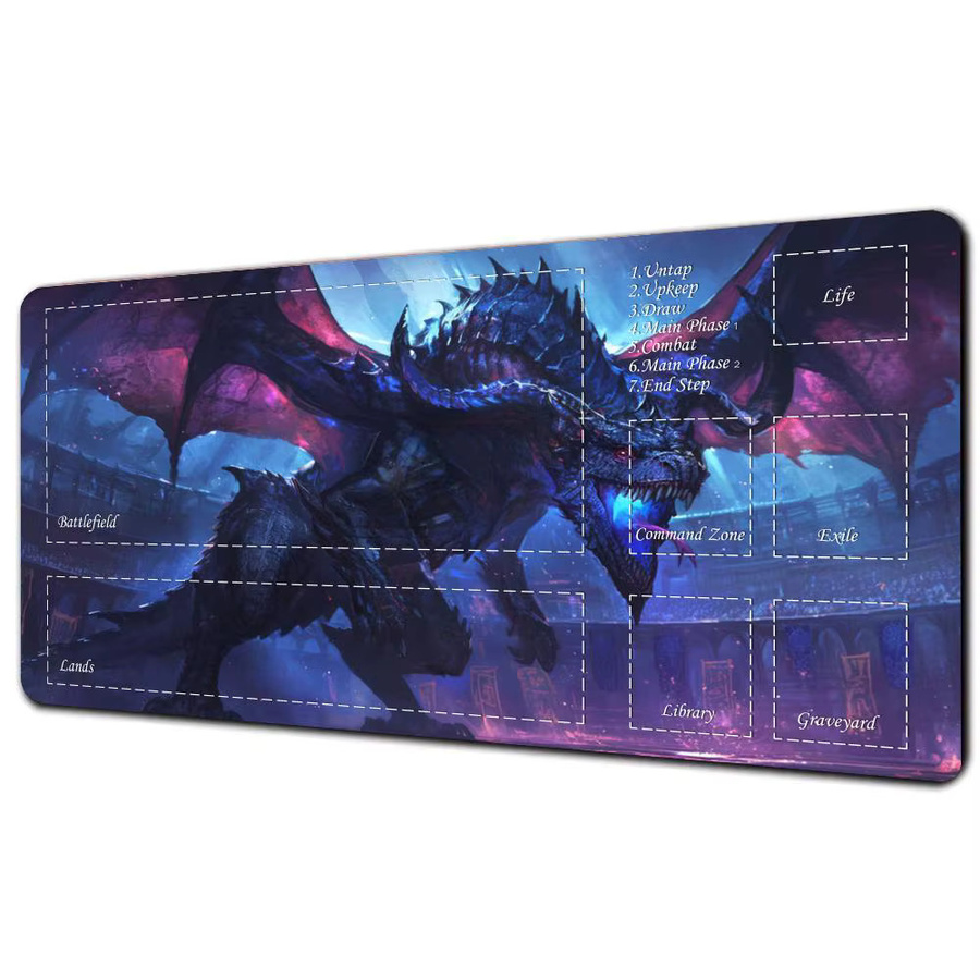 Mairuige Magic Card Spielmatte Zone Green Giant Dragon, Schwarz - Bild 1