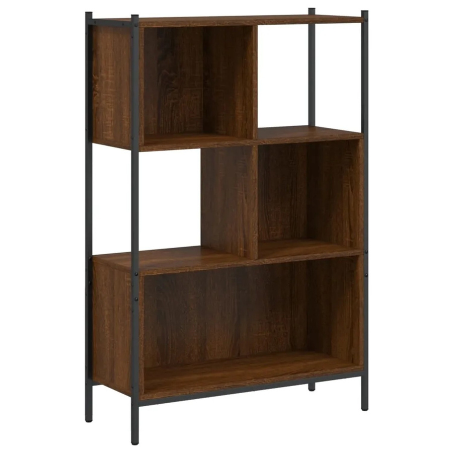 vidaXL Bücherregal in Braun, Industrial Design, Wandmontage, B/T/H: 72 x 28 x 109 cm - Bild 2