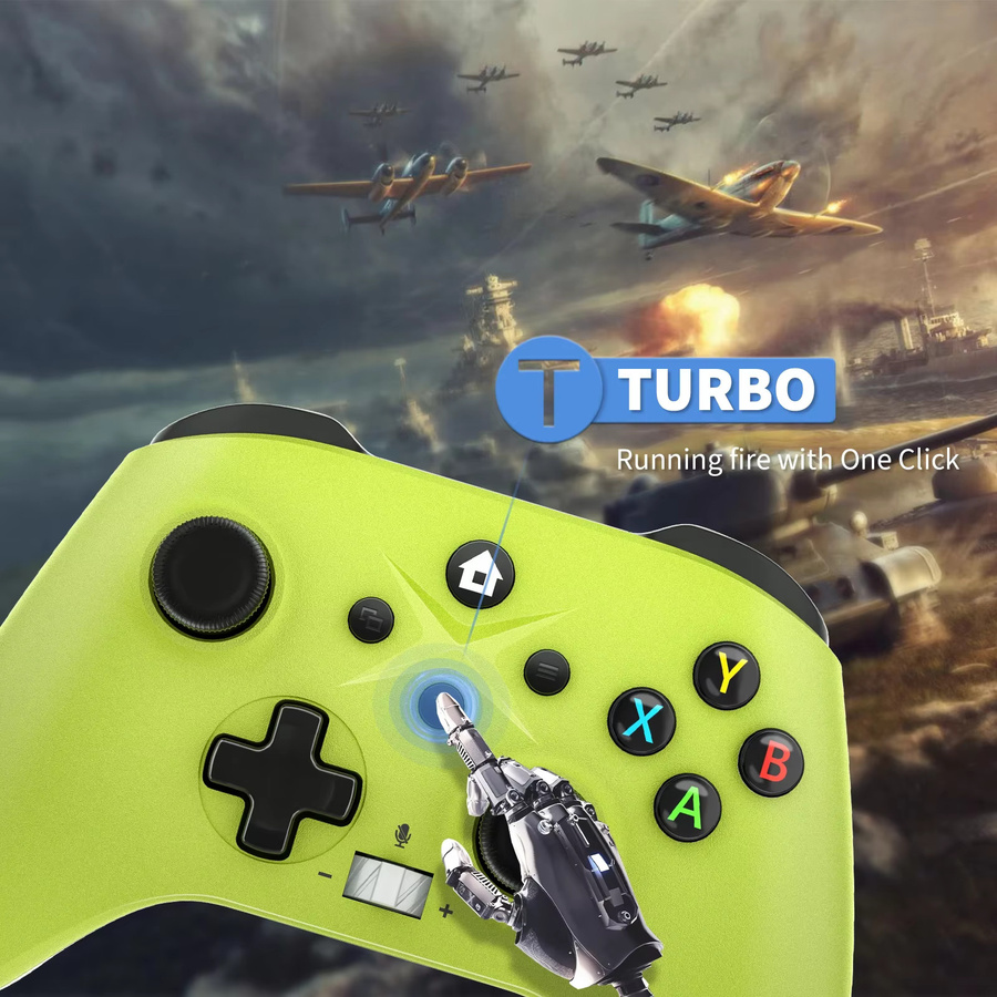 Bonacell Kabelloser Xbox Controller für Xbox One, Xbox Series X/S mit Sechs-Achsen-Gyro- und Turbo-Funktion - Bild 2