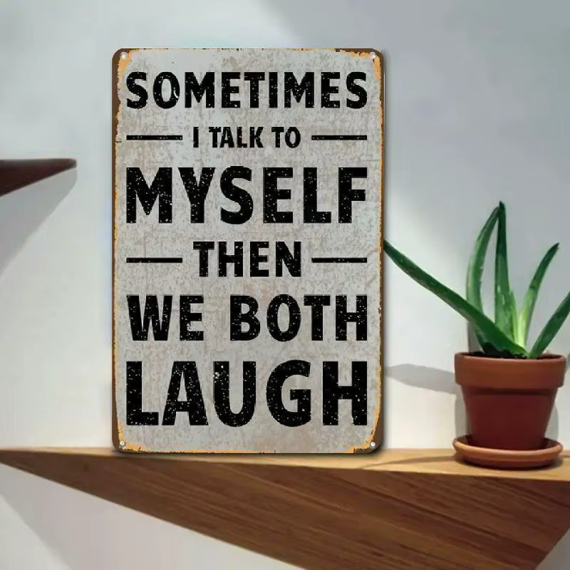 DDPNKL Vintage Metallblechschild Wanddeko mit Humor-Spruch, Rechteckig, Breite: 30,48 cm, Höhe: 20,32 cm - Bild 3