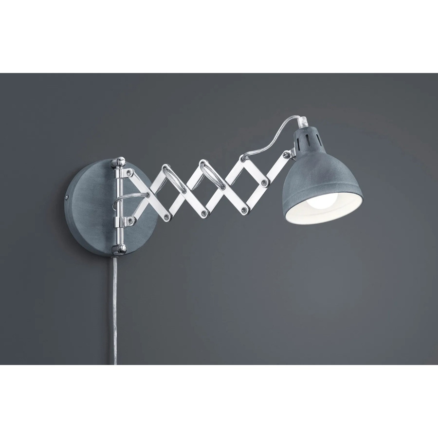 Reality by Trio Scissor LED-Wandleuchte aus Metall in Grau mit Beton-Optik und verstellbarem Design - Bild 2