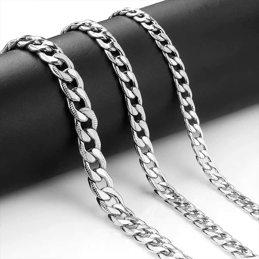 LUXUSTEEL Halskette, Edelstahl, Silber, Unisex - Bild 3