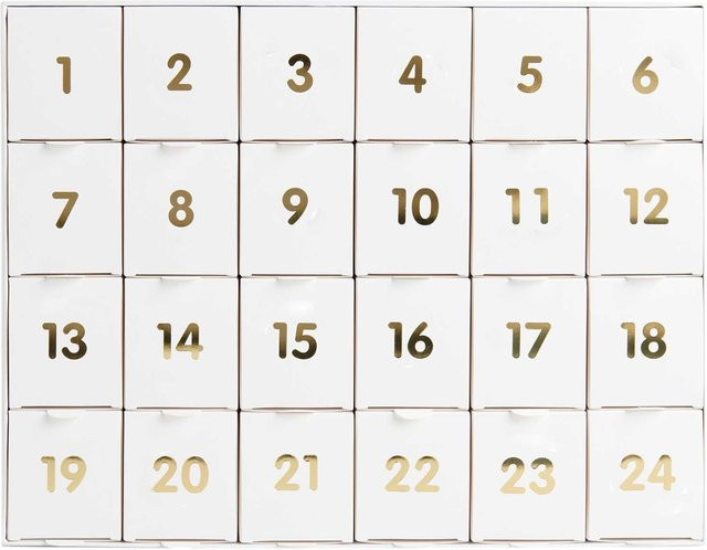 Rico Design Adventskalender zum Befüllen Weiß-Gold B/H/T: 36,5 x 29 x 6 cm - Bild 1