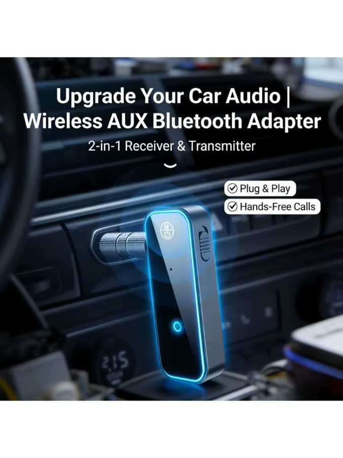 VIKEFON 2-in-1 Bluetooth Audio-Empfänger und -Sender mit 3,5 mm Jack Anschluss, Schwarz - Bild 4