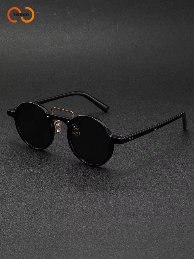 TWOOO Sonnenbrille, rund, Vollrand, schwarz, Unisex - Bild 4