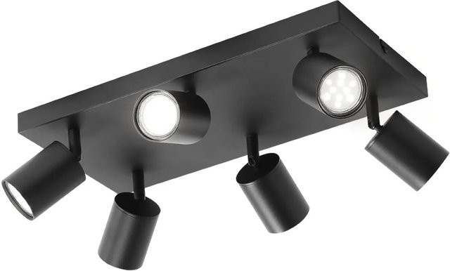 NETTLIFE Deckenstrahler aus Metall in Schwarz, verstellbare LED-Zylinderleuchte für Wohnzimmer, Schlafzimmer und Küche, GU10 - Bild 1