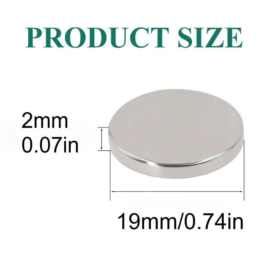 U-POLEMAG Multifunktionaler Kreismagnet in Silber, Durchmesser: 19 mm bis 20 mm, Dicke: 2 mm - Bild 2
