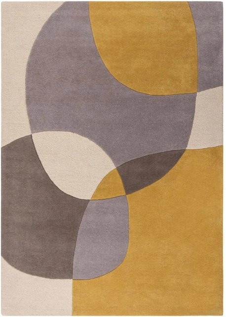 Flair Rugs Wollteppich Glow Abstract Modern in Orange und Gelb, B: 120 cm, T: 170 cm - Bild 1