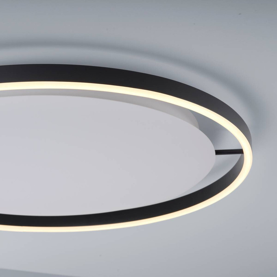 Just Light LED-Deckenleuchte Ritus in Weiß und Anthrazit aus Metall mit modernem Ring-Design, H: 5,3 cm, Durchmesser: 60 cm - Bild 3