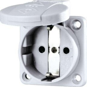 Mennekes Schuko-Anbau-Steckdose 16A, 2p+E, 230V, grau, IP54, Aufputz-Montage mit Schraubanschluss - Bild 1