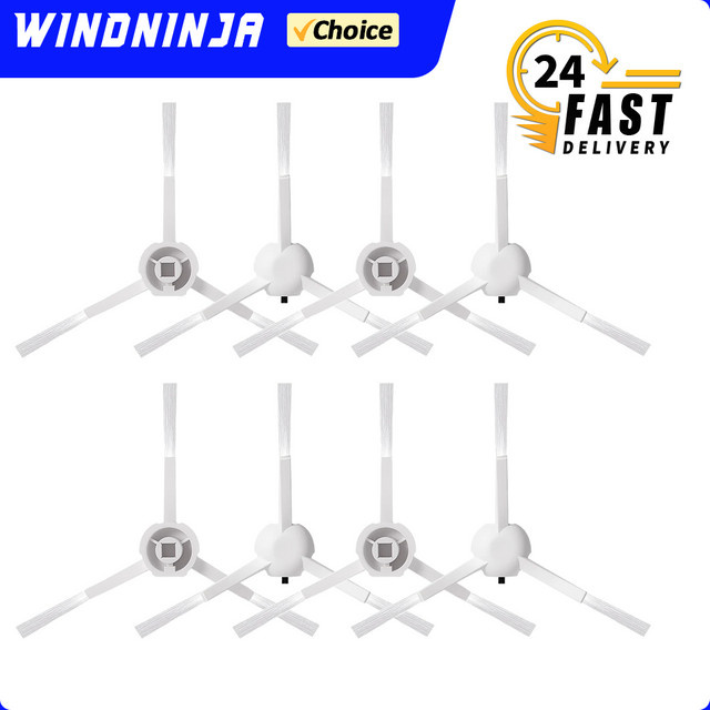 WINDNINJA Seitenbürste in Weiß kompatibel für Xiaomi Mijia 1C STYTJ01ZHM und Mop 2 Ultra STYTJ05ZHM Roboter-Staubsauger als wiederverwendbares Ersatzteil - Bild 1