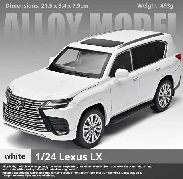 Linyi toy car Lexus Lx Diecast Auto, 1:24, mit Licht und Sound, ab 14 Jahren - Bild 1