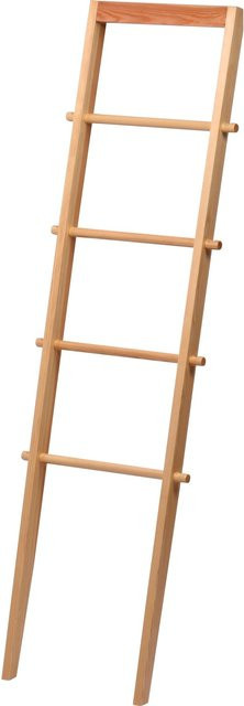 Dobar Handtuchleiter aus Kiefernholz mit 4 Sprossen, braun, FSC-zertifiziert, H x B x T: 142 x 42 x 4 cm - Bild 1