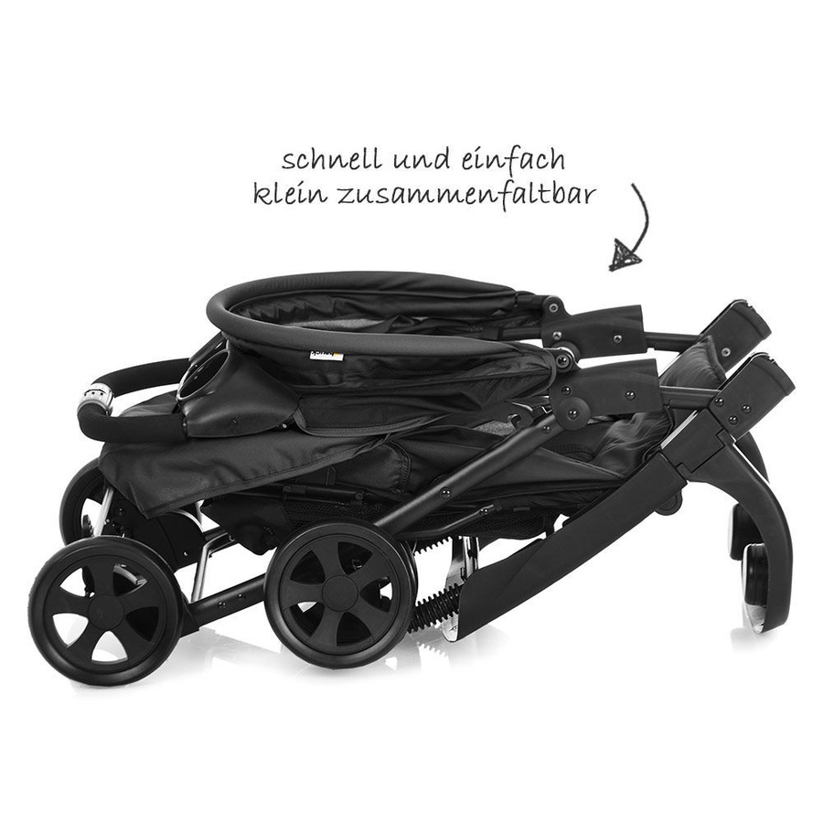 Hauck Buggy Shopper Neo II Allround Buggy mit Schwenkrädern und Federung in Caviar Silver - Bild 6
