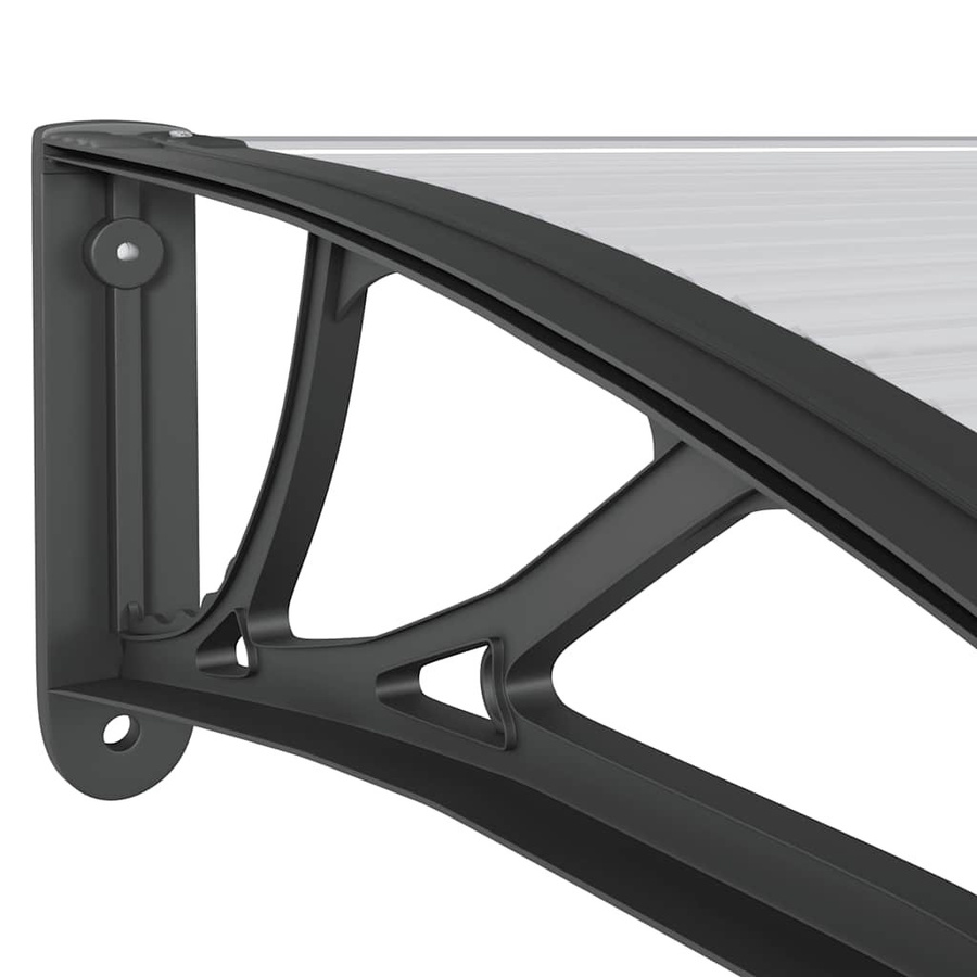 vidaXL Türvordach aus Polycarbonat in Schwarz B/T: 300 x 100 cm - Bild 3