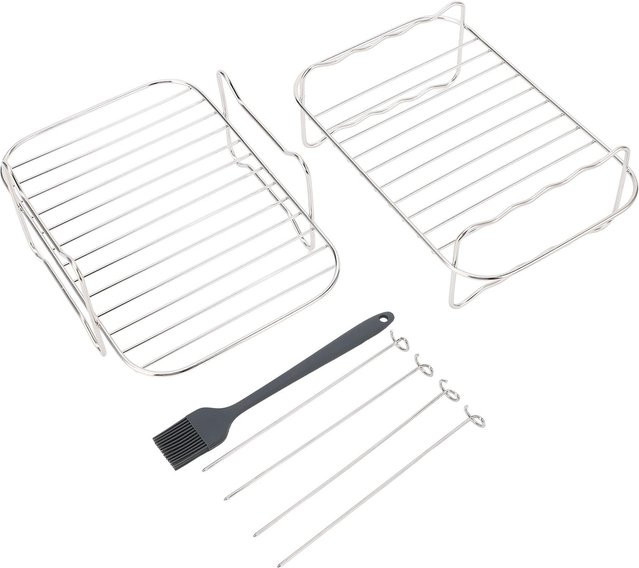 CosyHome Edelstahl Fritteusenrost und Grillrost für Ninja Foodi, Weiß/Silber - Bild 1