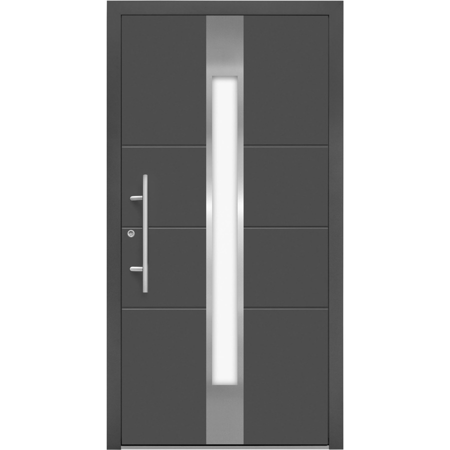 Splendoor Moderno Aluminium-Haustür mit Glaseinsatz, Anthrazit Metallic, B: 110 cm, H: 210 cm, Anschlag Links - Bild 2