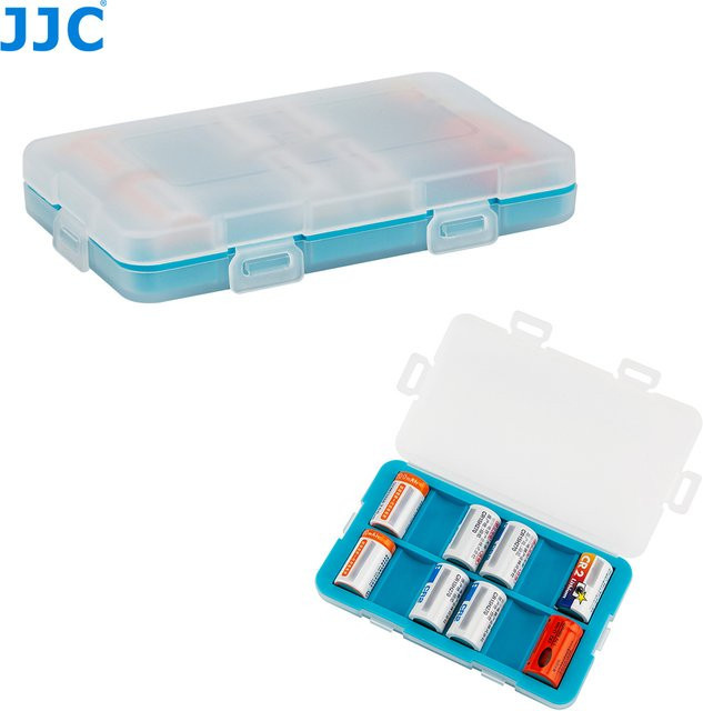 Jjc Batteriekasten aus Silikon und PP für 12 Stück CR2 und CR15H270 Batterien, wasserdichter Batterieträger und Organizer - Bild 1