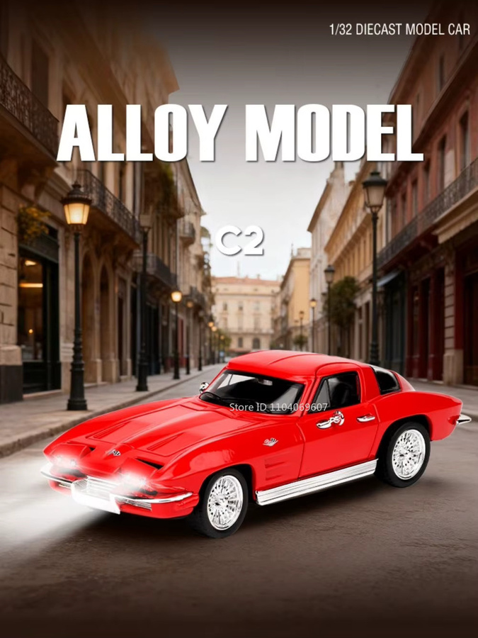caipo C2 300SL Spielzeugmodell, Miniatur-Sportwagen, 1:32, mit Musik - Bild 5