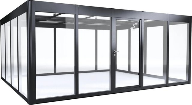 SunElements Gewächshaus Infinity 5.4 Silberfarben B/H/T: 548 x 229 x 443 cm - Bild 1