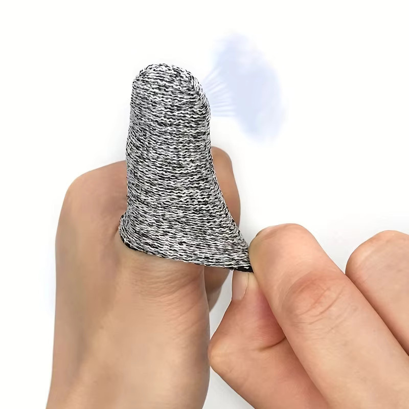 10er Set Anti-Cut Fingerabdeckungen in Grau als flexible Schutzhüllen für deine Finger beim Arbeiten in der Küche - Bild 2
